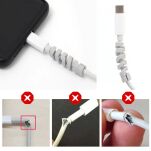 ZABEZPIECZENIE OSŁONA KABLA PRZEWODU ŁADOWARKI USB SPIRALA SZARA - 4
