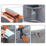 SZARA TORBA TERMICZNA IZOLACYJNA PLAŻOWA TURYSTYCZNA BOX NA LUNCH JEDZENIE PIKNIK TERMOIZOLACYJNA NA RAMIĘ - 7