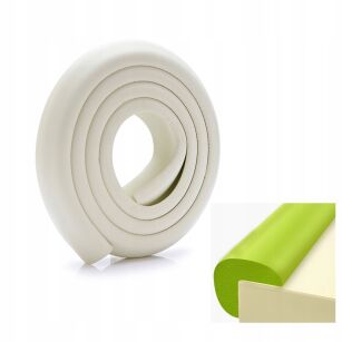 OCHRANIACZ MIĘKKA TAŚMA MEBLOWA PIANKOWA PIANKA OCHRONNA NA MEBLE NAROŻNIKI ROGI STOŁU KANTY 8MM KREMOWA